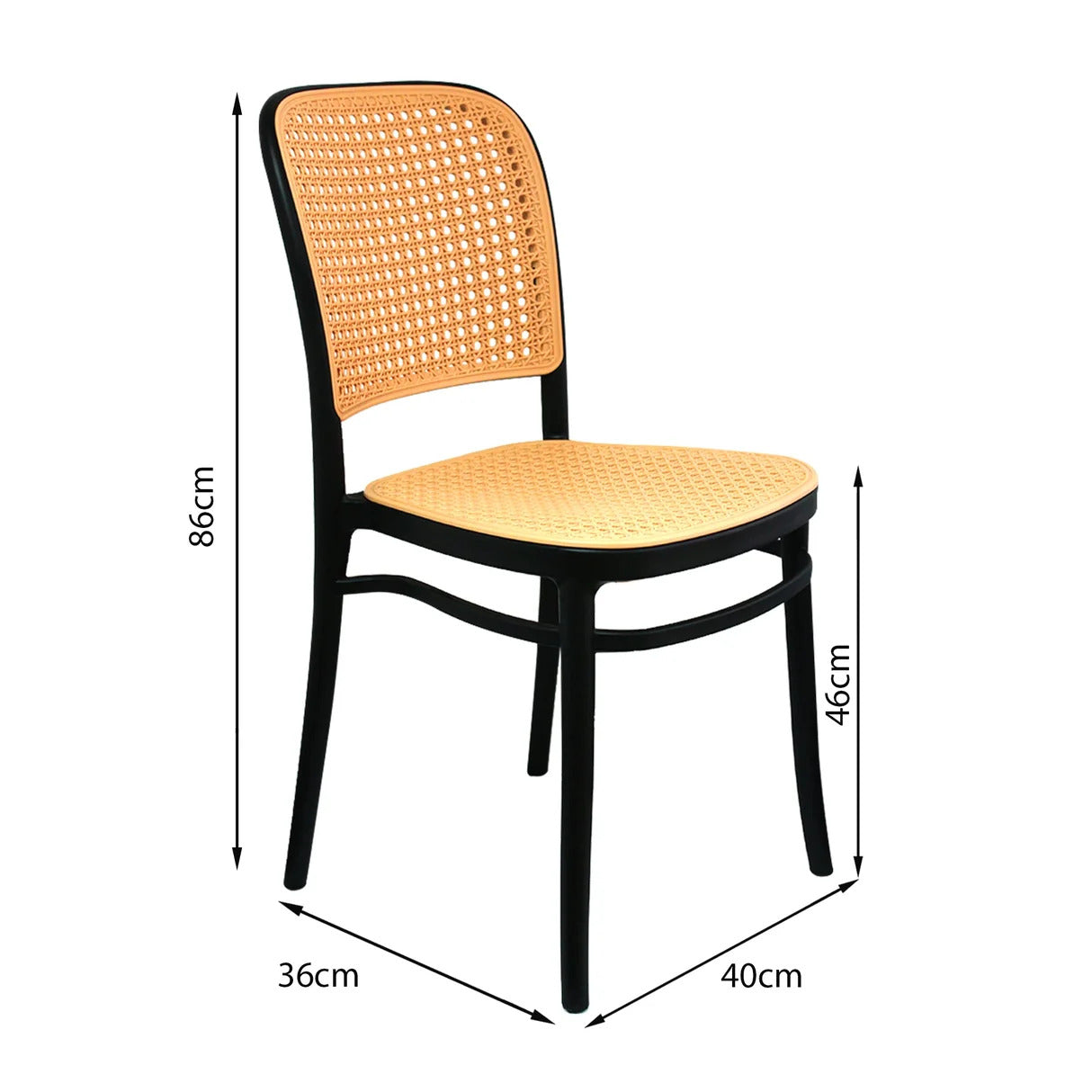 Comedor Nova con 4 Sillas Amis | Mesa Extensible y Sillas Tipo Ratán