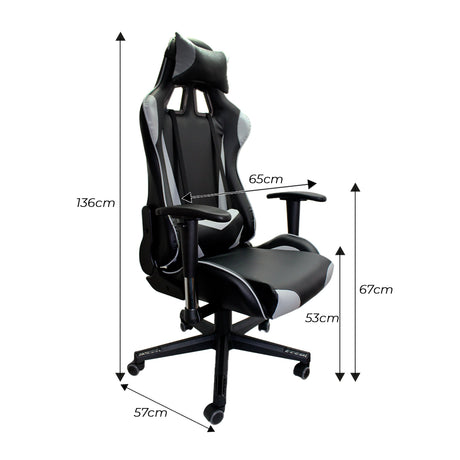 Silla Gamer F-16 Gris Boxbit