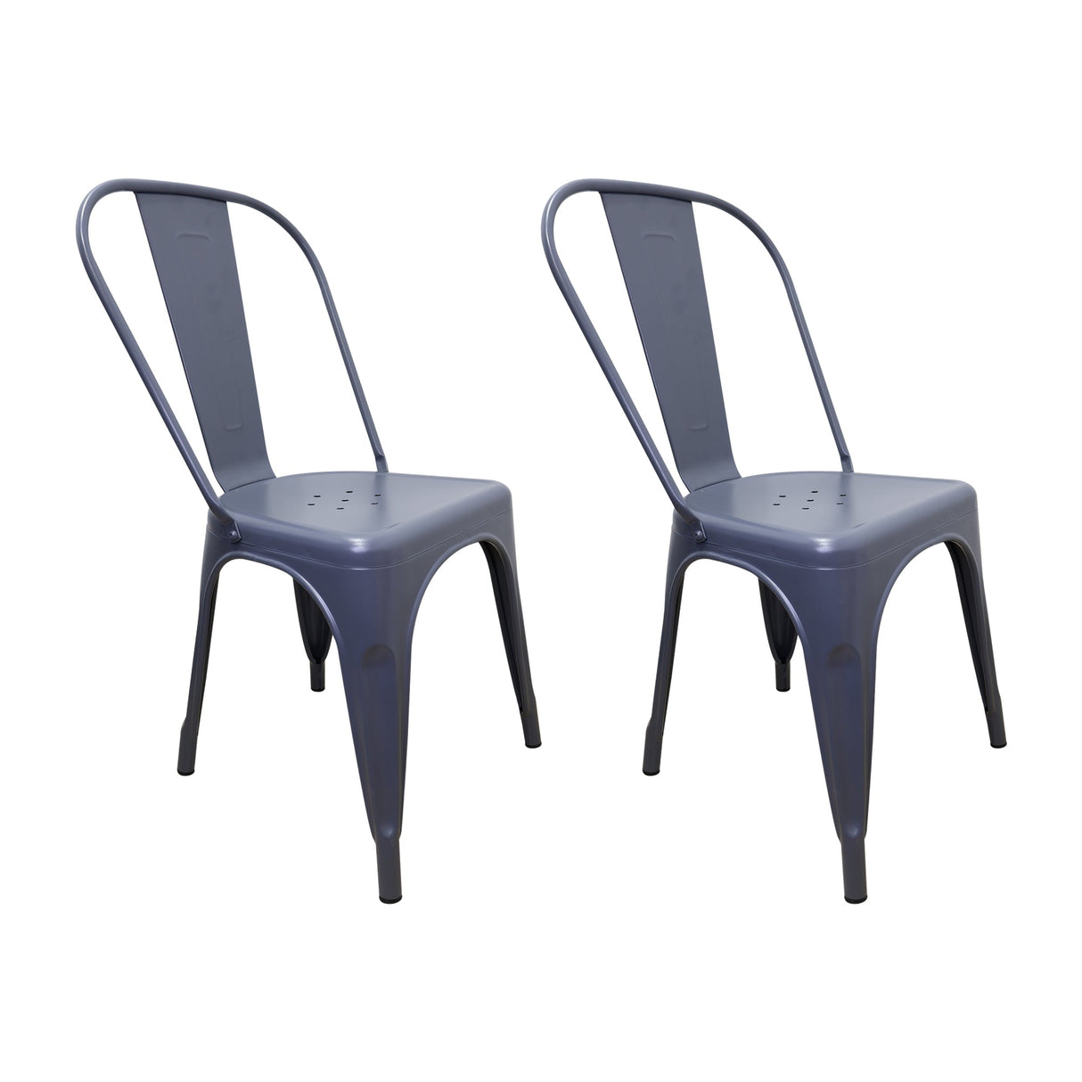SET X 2 SILLAS TITAN TIPO TOLIX GRIS OSCURO BOXBIT