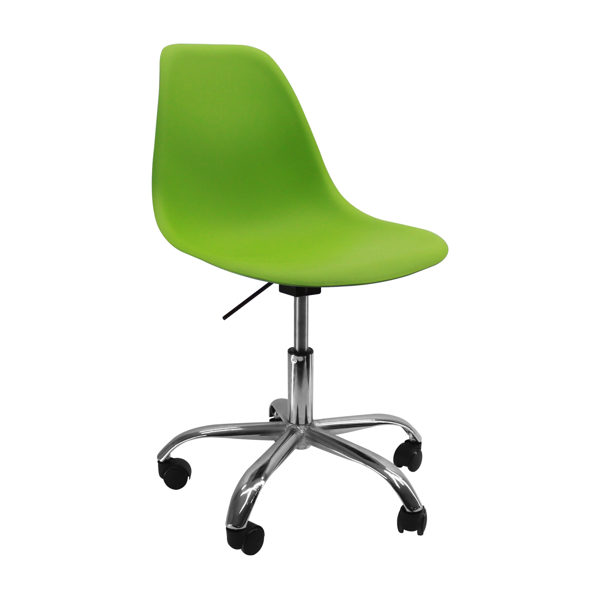 SILLA DKR CON RUEDAS TIPO EAMES VERDE BOXBIT