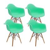 SET X 4 SILLAS DKR CON BRAZOS VERDE MENTA BOXBIT