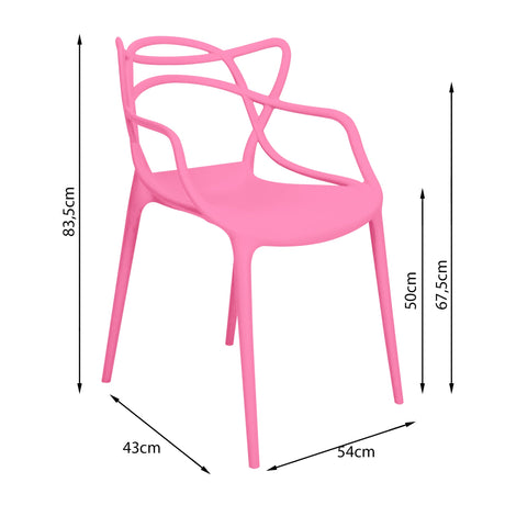 Set x 4 Sillas Solna Rosado