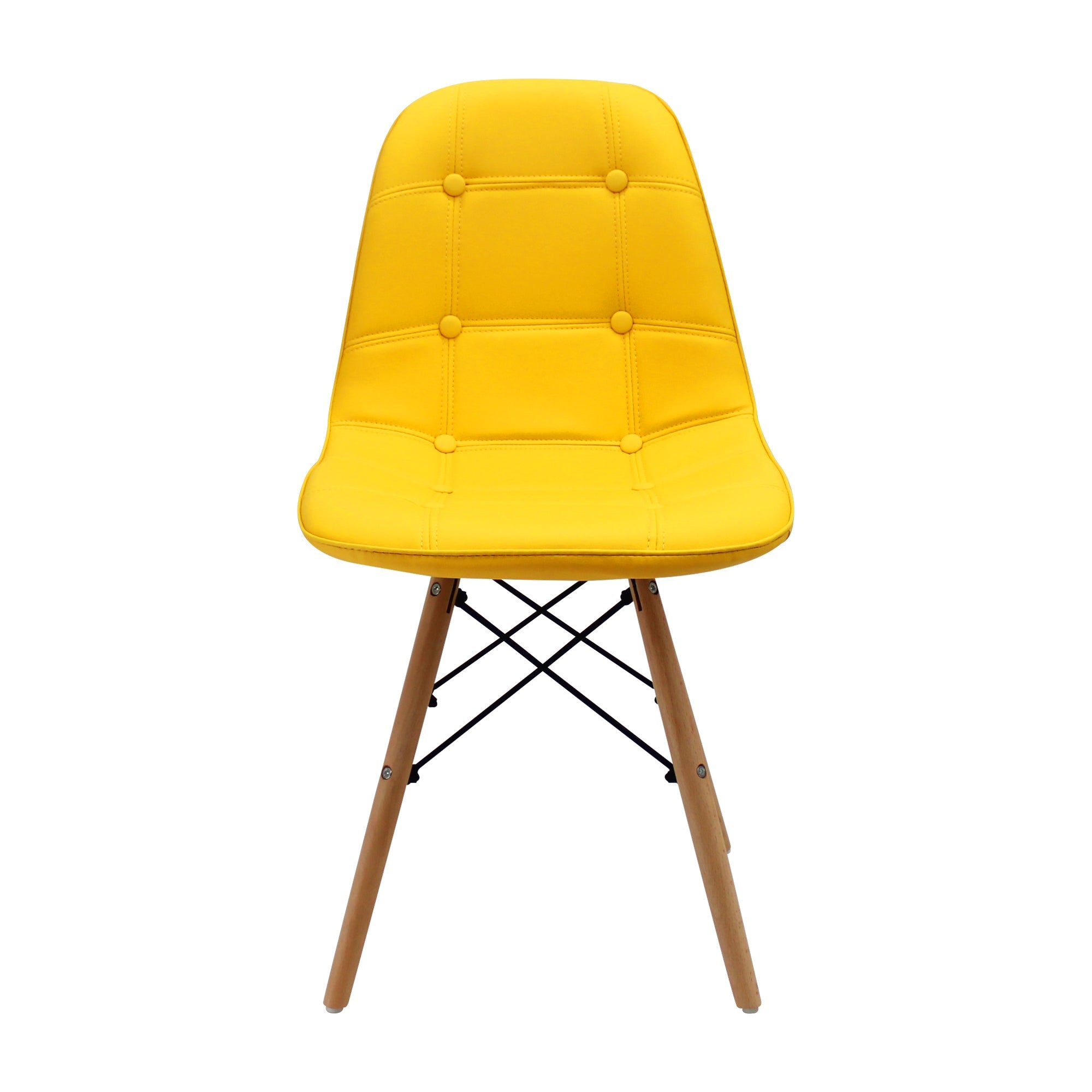 SILLA DKR BOTONES TIPO EAMES AMARILLA BOXBIT