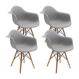 SET X 4 SILLAS DKR CON BRAZOS GRISES BOXBIT