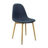 COMEDOR REDONDO TAPA DE MADERA NEGRA MÁS 4 SILLAS CHARLA ÍNDIGO
