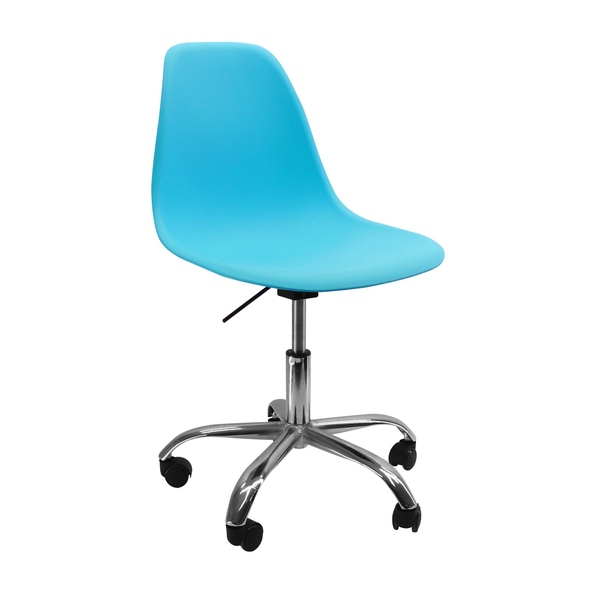 SILLA DKR CON RUEDAS TIPO EAMES AZUL BOXBIT