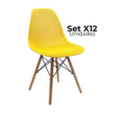 SET X 12 SILLAS COLMEIA AMARILLAS BOXBIT