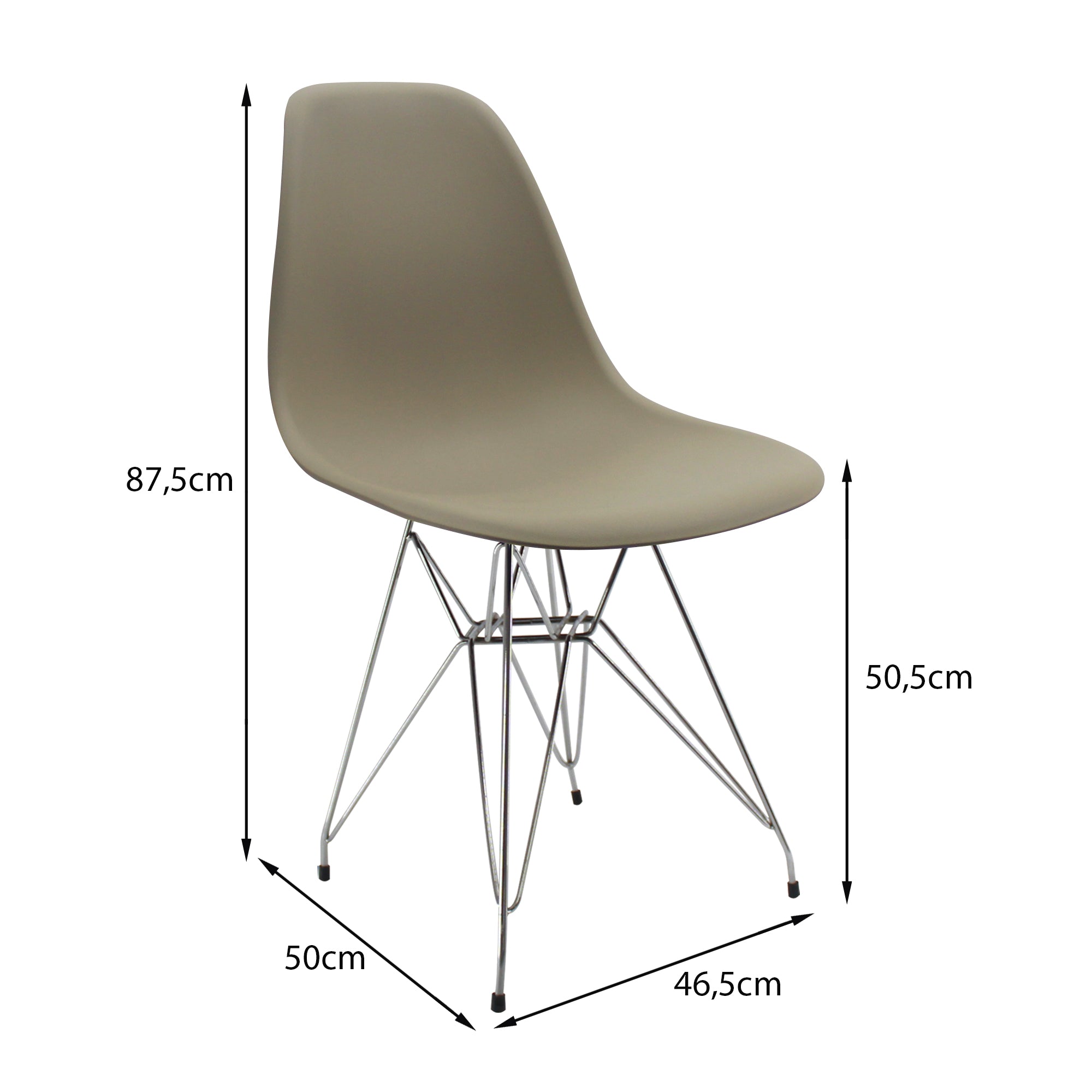 SILLA DKR METAL TIPO EAMES BEIGE BOXBIT