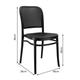 SET X 2 SILLA AMIS NEGRA  BOXBIT