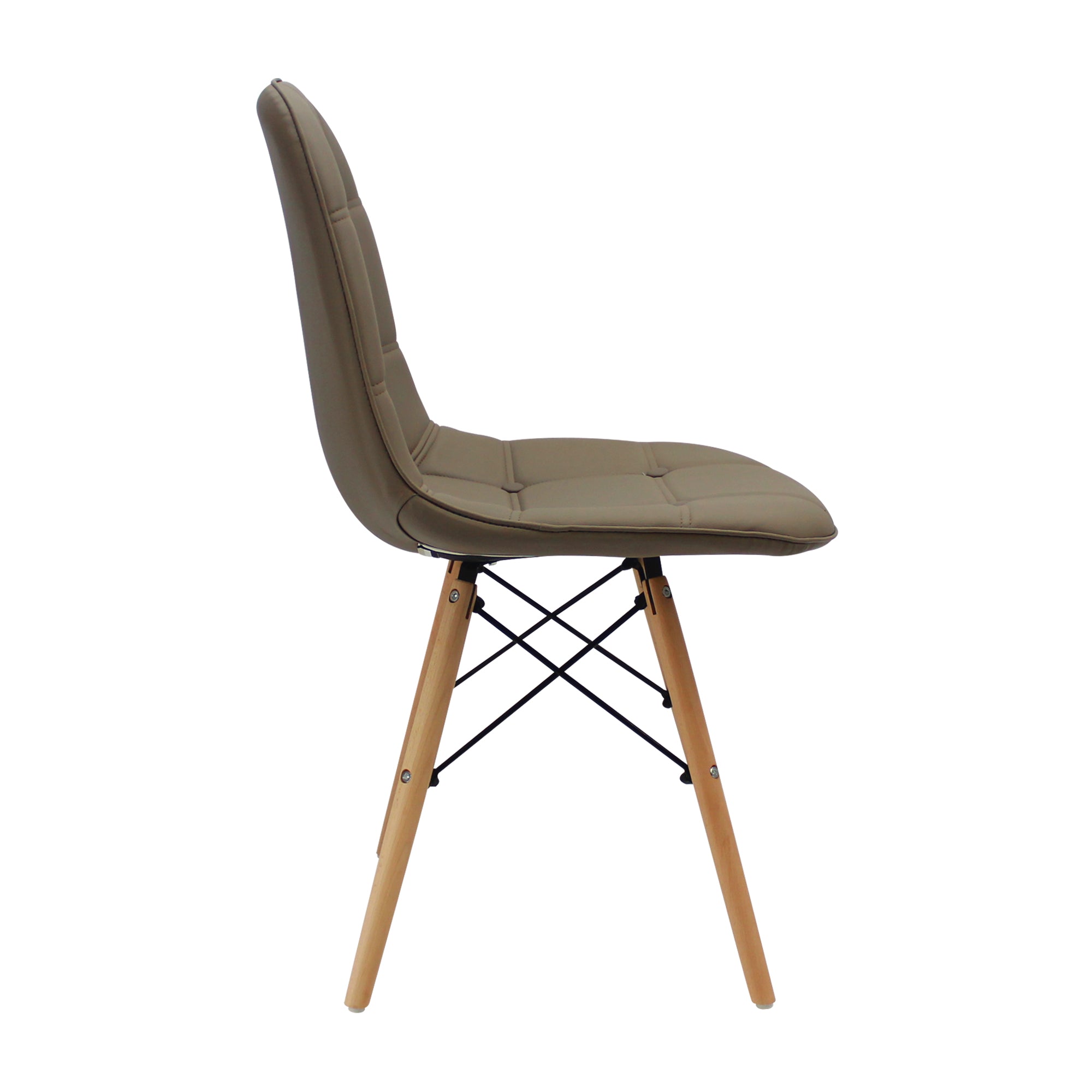 SILLA DKR BOTONES TIPO EAMES BEIGE BOXBIT