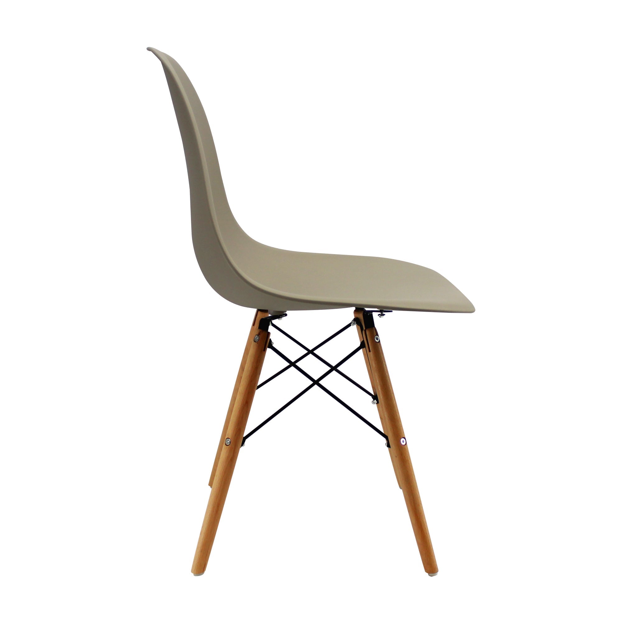 Silla DKR Tipo Eames Beige detalle — Boxbit