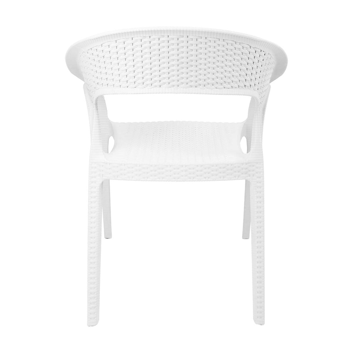 SET X 4 SILLA EXTERIOR RATAN CURVE BLANCO BOXBIT