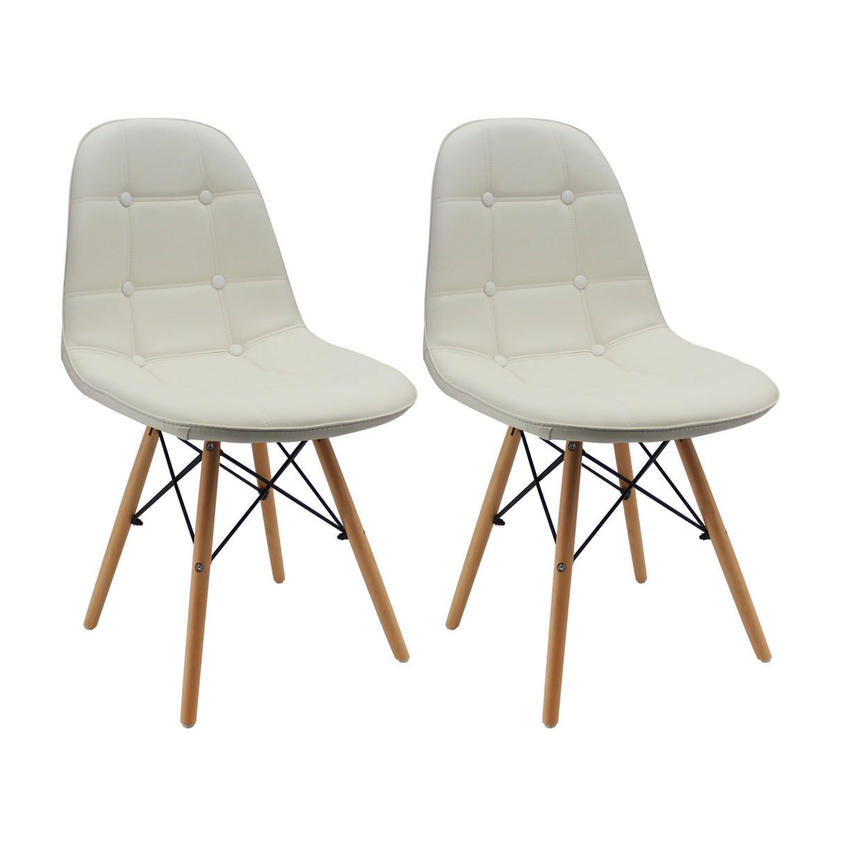 SET X 2 SILLAS DKR BOTONES BLANCAS BOXBIT