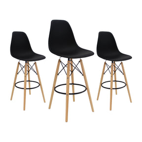 Set x3 Butacos DKR Bar Tipo Eames Negros — Boxbit