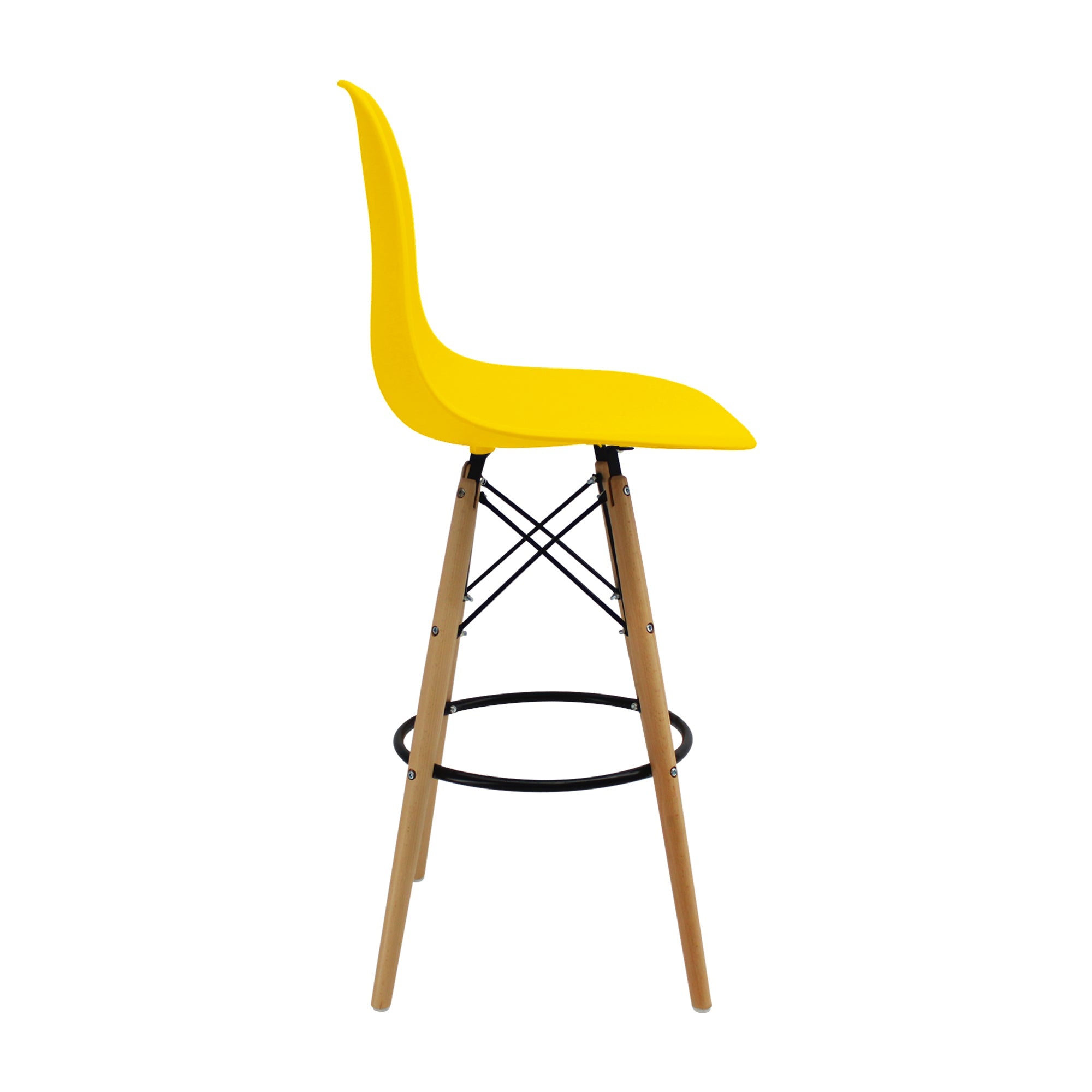 SET X 2 BUTACOS DKR BAR TIPO EAMES AMARILLO BOXBIT