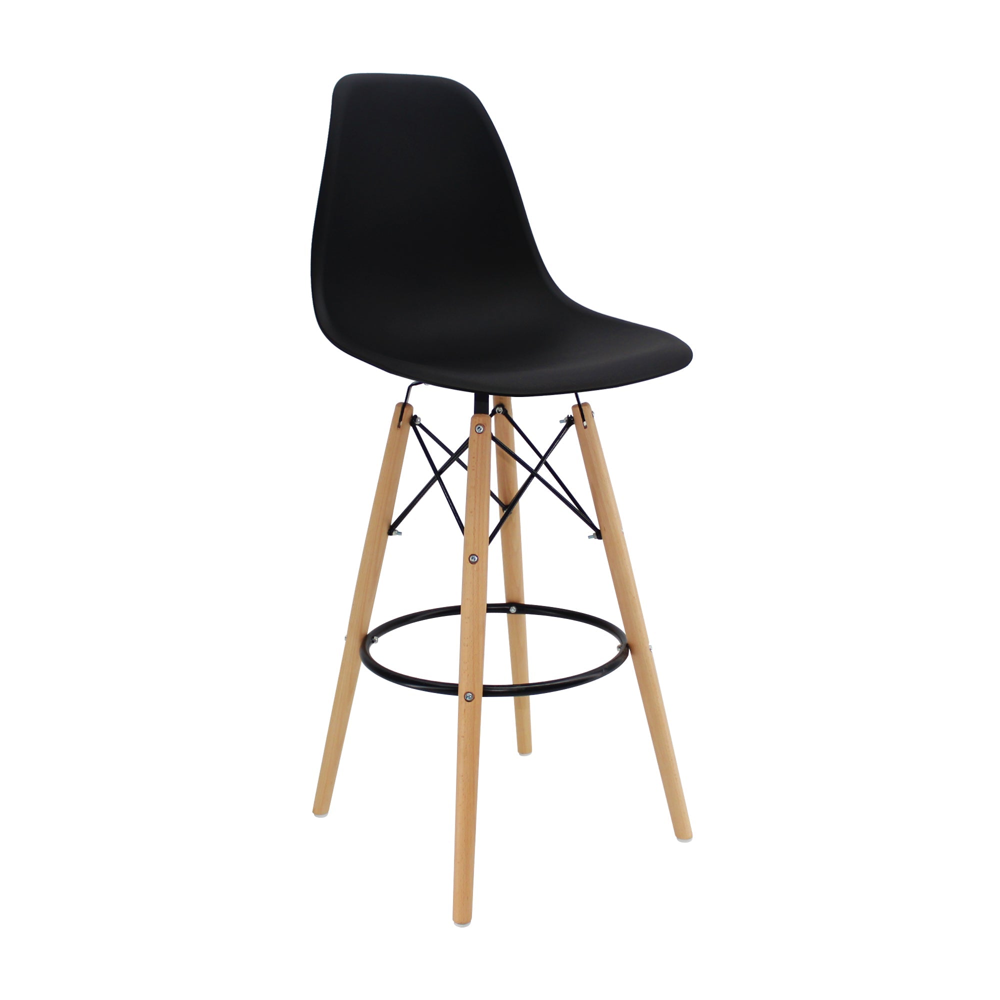 SET X 3 BUTACOS DKR BAR TIPO EAMES NEGROS BOXBIT