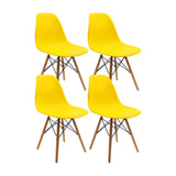SET X 4 SILLAS DKR TIPO EAMES AMARILLAS BOXBIT