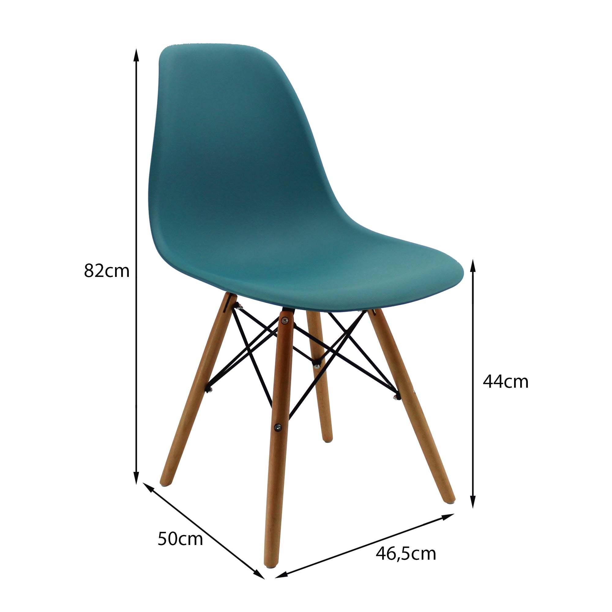 SILLA DKR TIPO EAMES AZUL PETRÓLEO BOXBIT