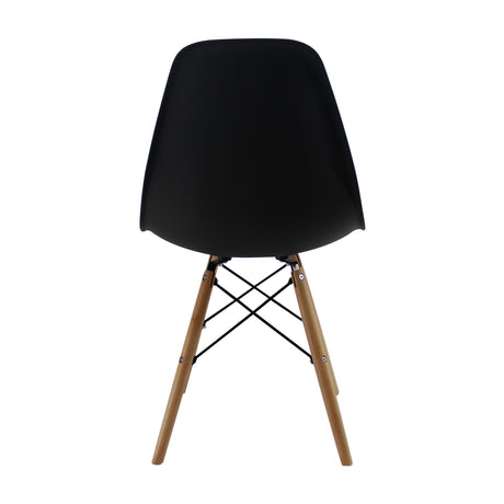 Set x 4 Sillas DKR Tipo EAMES Negras BOXBIT
