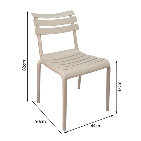 Set x4 Silla Exterior Venecia Beige Boxbit