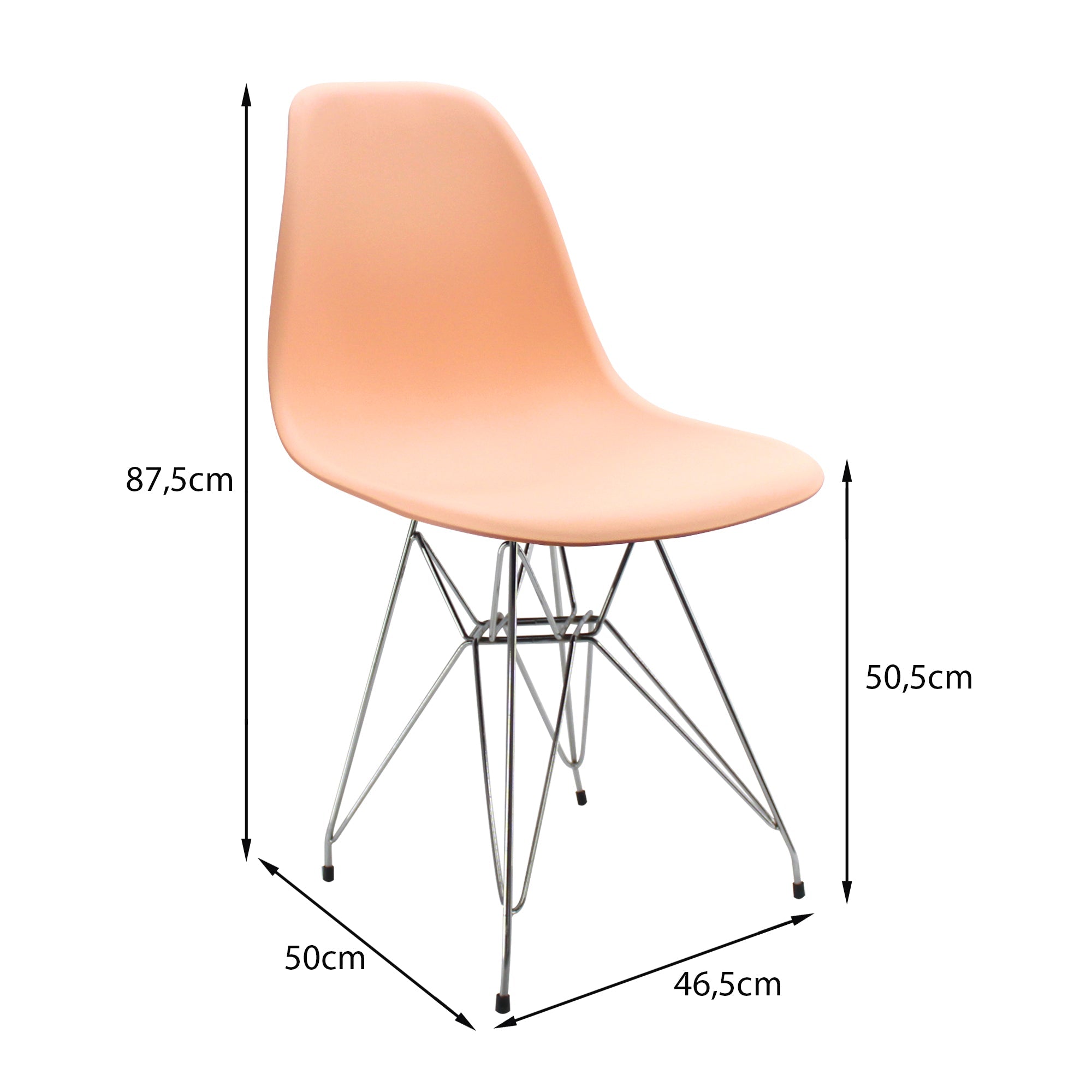 SILLA DKR METAL TIPO EAMES SALMON BOXBIT