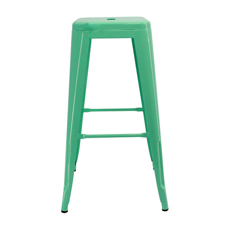Butaco Alto Sin Espaldar TITAN Tipo Tolix Verde Menta BoxBit