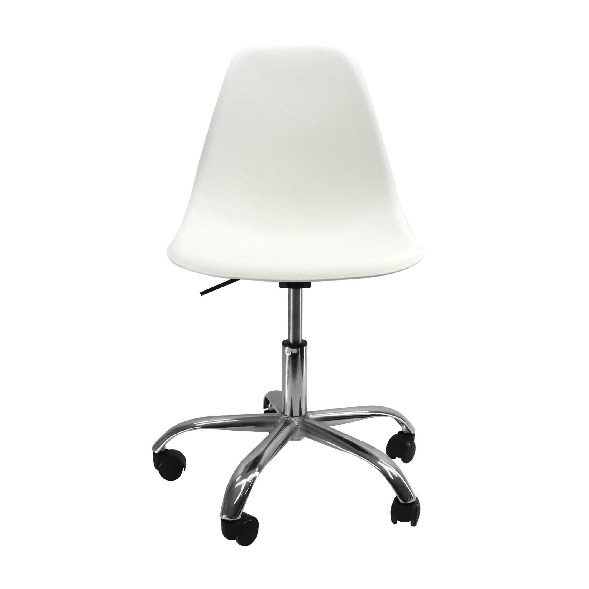 SILLA DKR CON RUEDAS TIPO EAMES BLANCA BOXBIT