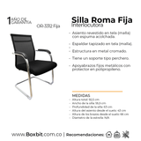 SILLA ROMA FIJA NEGRA OFICINA BOXBIT