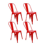 SET X 4 SILLAS TITAN TIPO TOLIX ROJO BOXBIT
