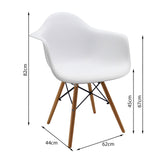 Silla DKR Con Brazos Blanca BoxBit