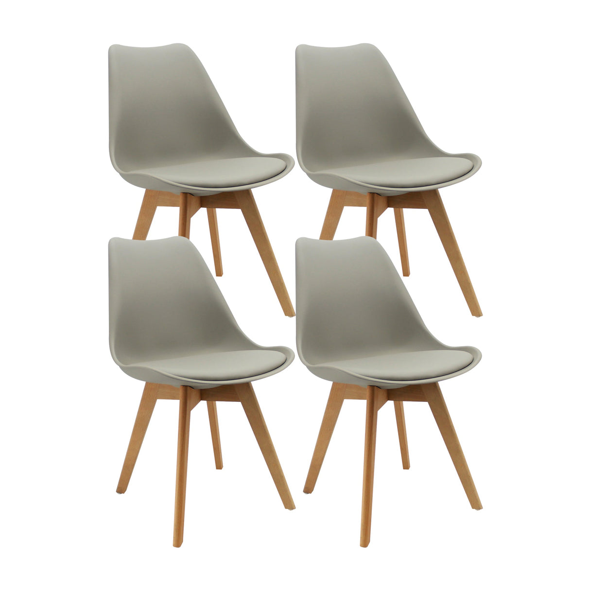 SET X 4 SILLAS JOLY GRIS BOXBIT