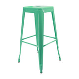 Butaco Alto Sin Espaldar TITAN Tipo Tolix Verde Menta BoxBit