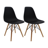 SET X 2 SILLAS DKR TIPO EAMES NEGRAS BOXBIT