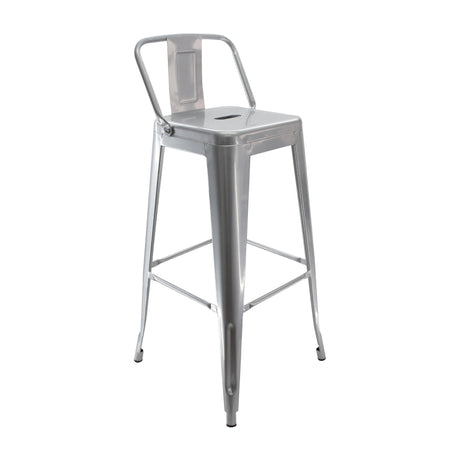 Set x 3 Butacos Bar Altos TITAN Tipo Tolix Gris BoxBit
