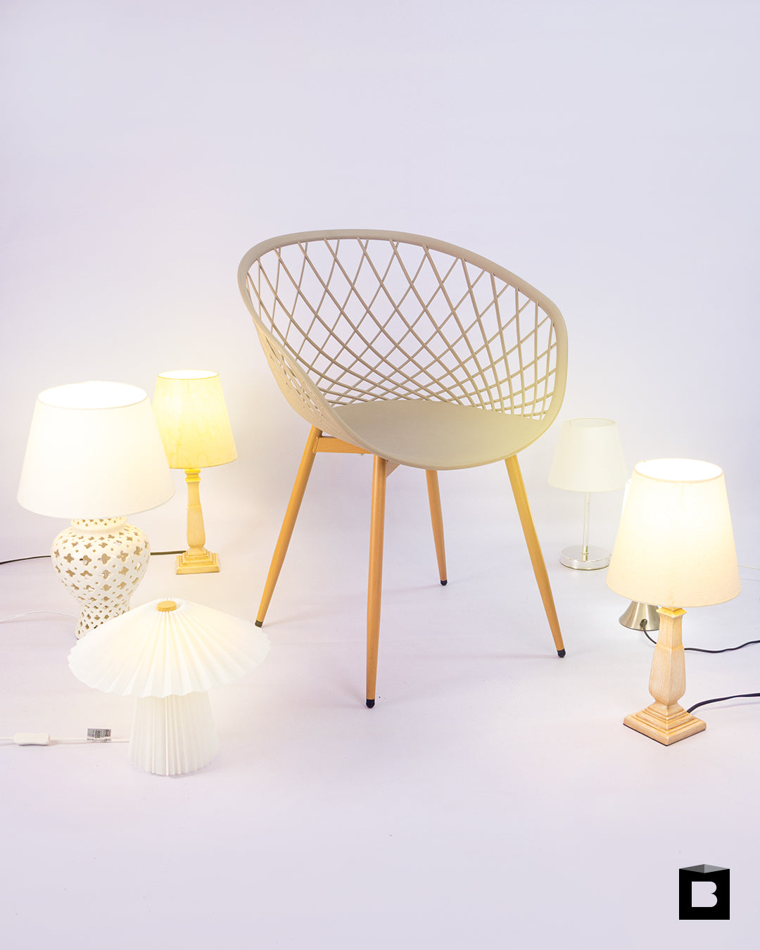 SILLA DKR BOTONES TIPO EAMES BLANCA BOXBIT