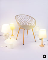 SILLA DKR BOTONES TIPO EAMES BLANCA BOXBIT
