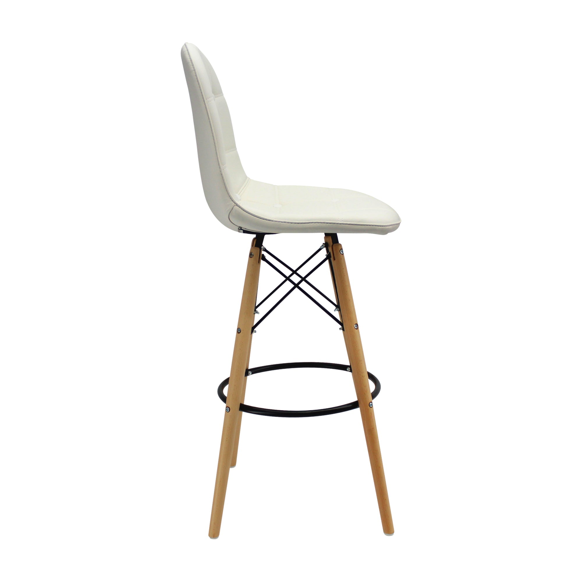 SILLA DKR BOTONES BAR TIPO EAMES BLANCO BOXBIT