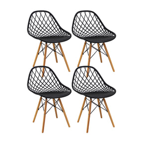 Set x4 Sillas Kaila Negras — Boxbit