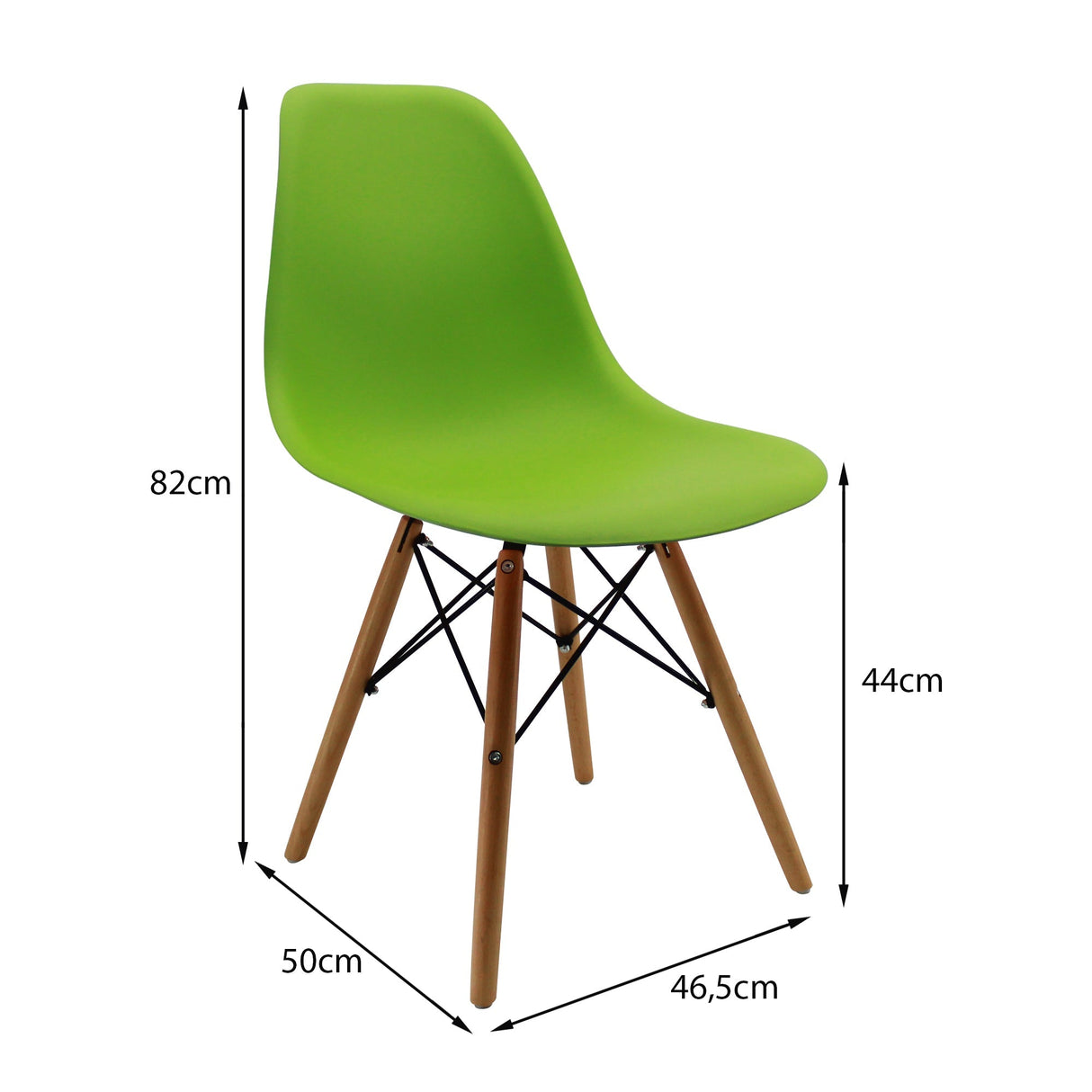 SET X 4 SILLAS DKR TIPO EAMES VERDES BOXBIT