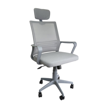 SILLA OFICINA LYON ALTA GRIS BOXBIT