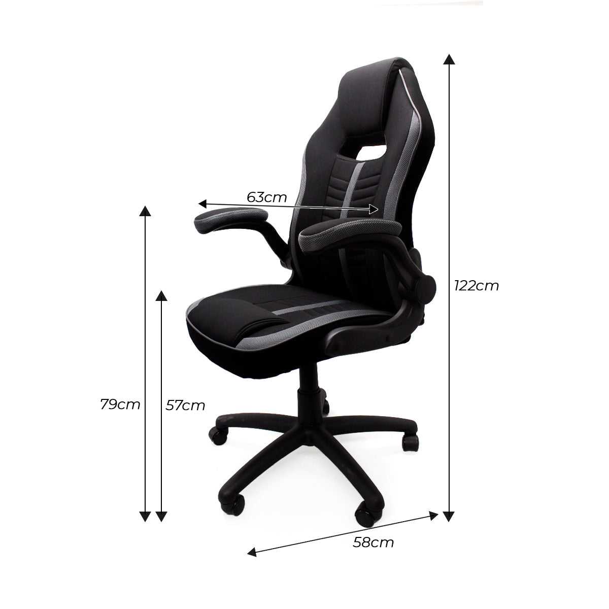 SILLA GAMER TOPGUN GRIS BOXBIT