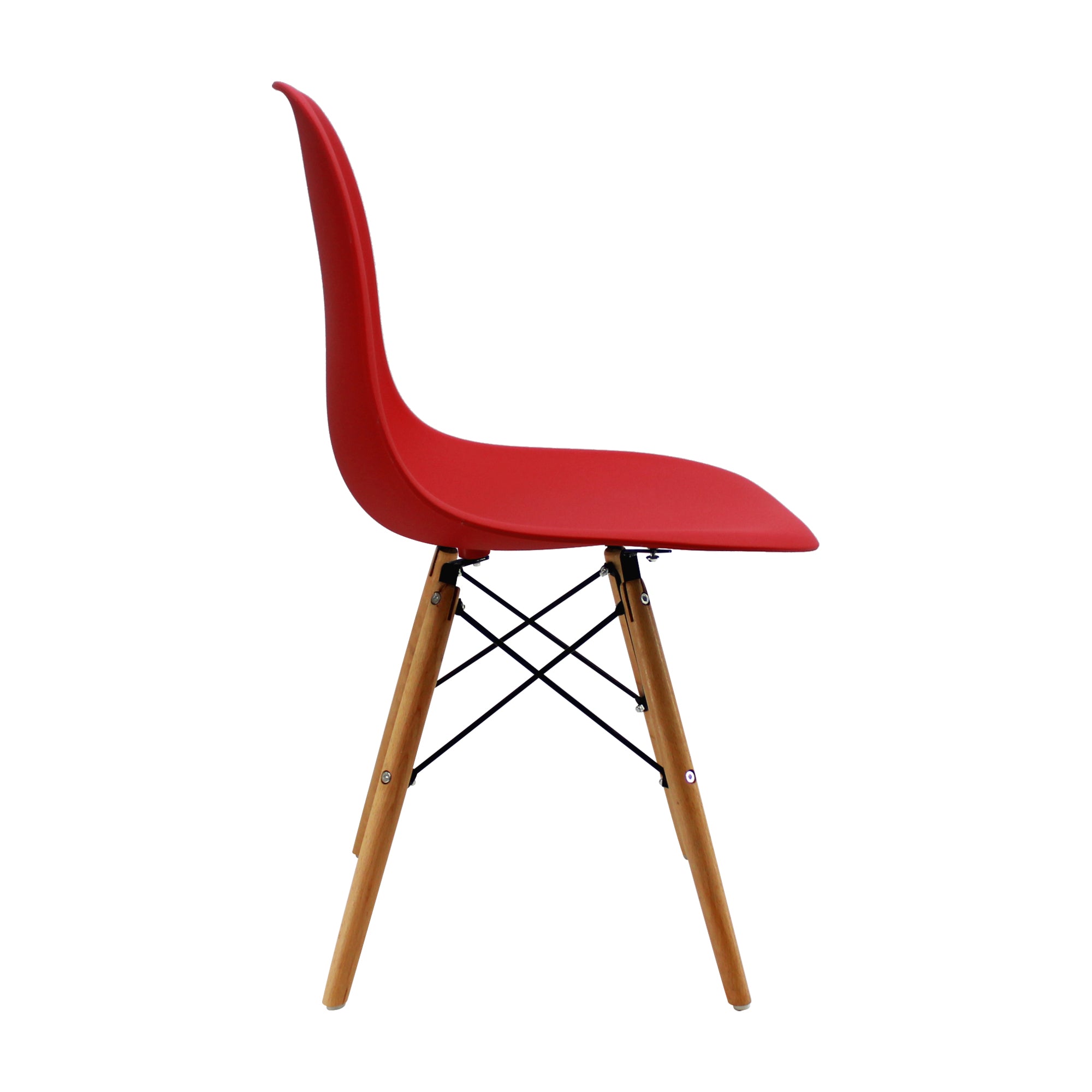 SET X 6 SILLAS DKR TIPO EAMES ROJAS BOXBIT