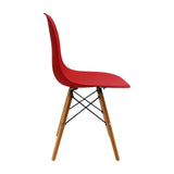 SET X 6 SILLAS DKR TIPO EAMES ROJAS BOXBIT