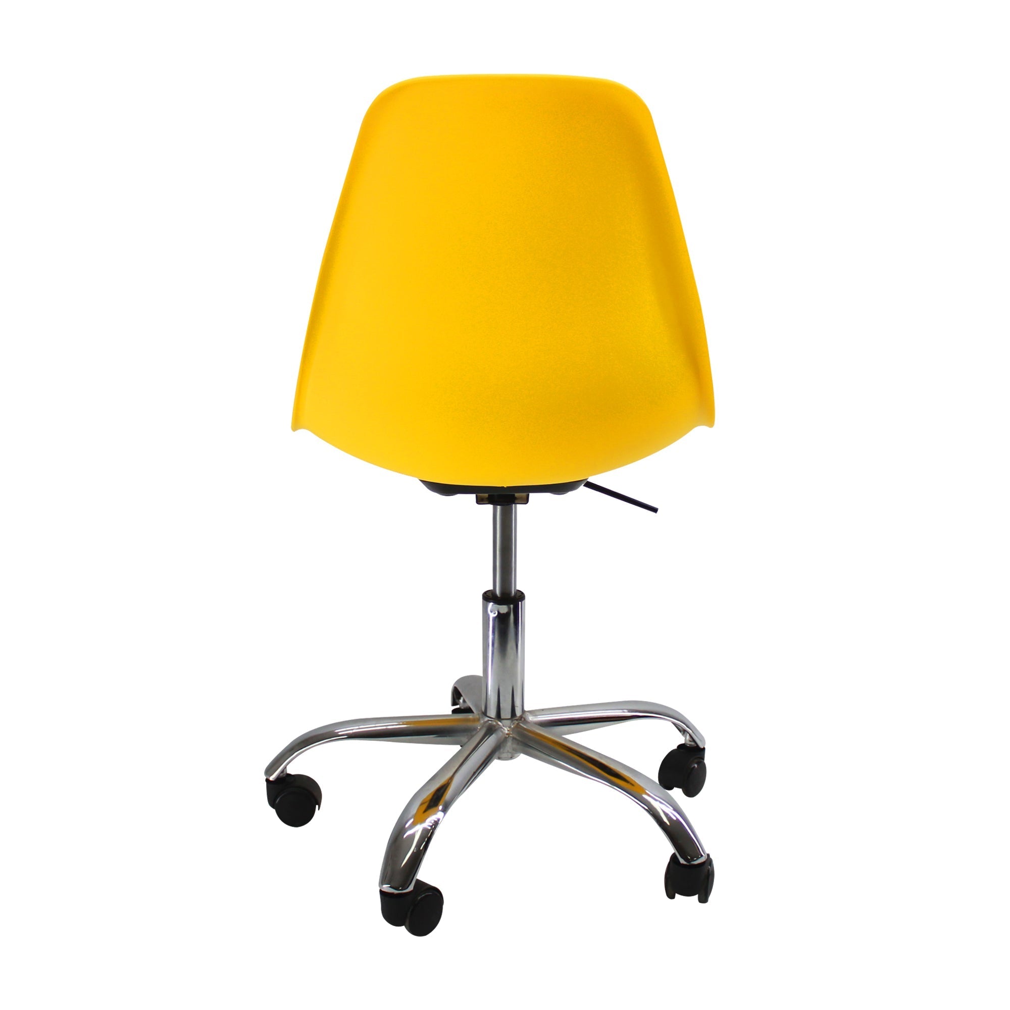 SILLA DKR CON RUEDAS TIPO EAMES AMARILLA BOXBIT