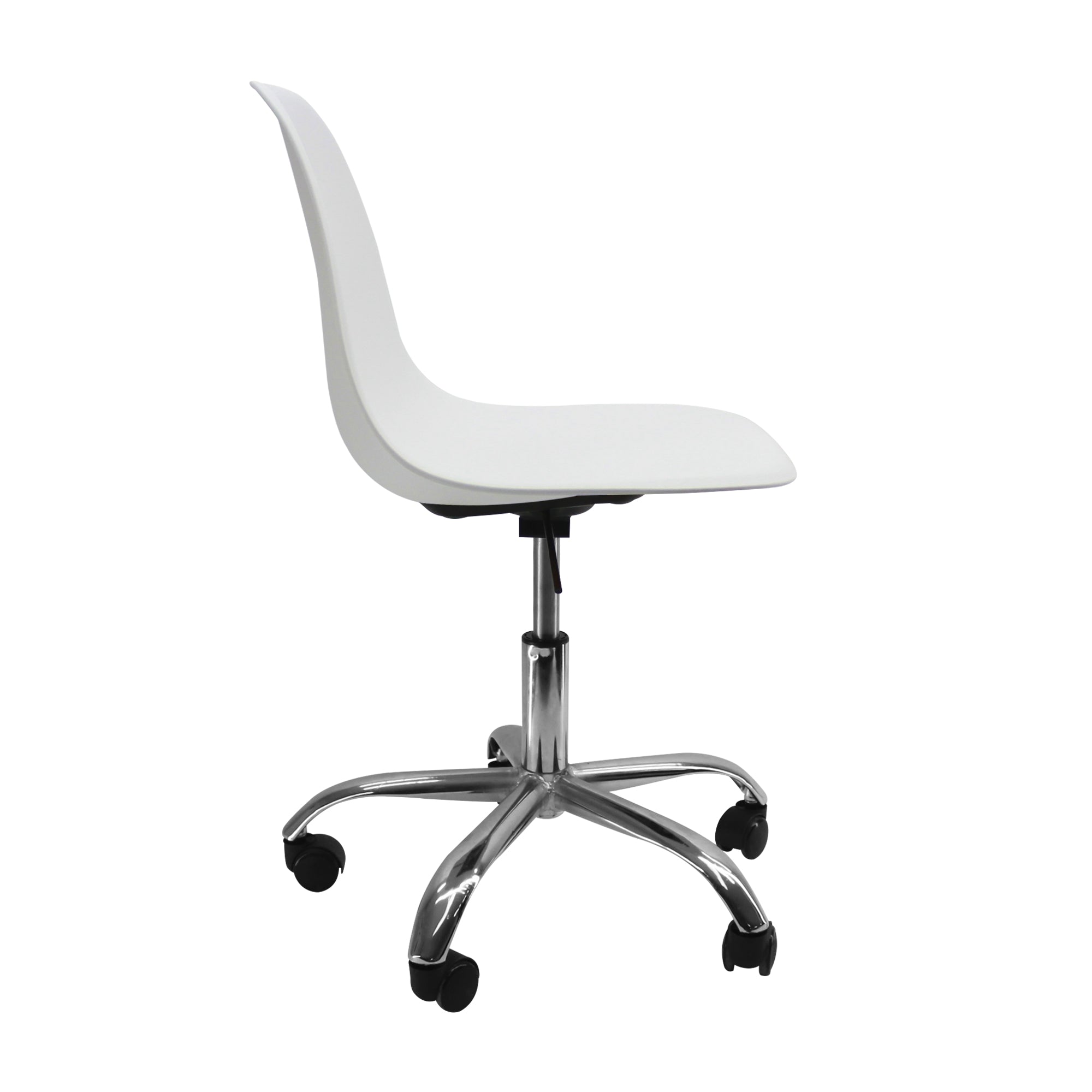 SILLA DKR CON RUEDAS TIPO EAMES BLANCA BOXBIT