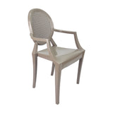 SILLA EXTERIOR GHOSTE CON BRAZOS CAFÉ