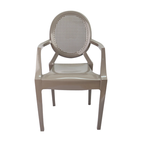 Silla Exterior Ghoste Esterilla Con Brazos - Café Caramelo