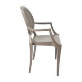 SILLA EXTERIOR GHOSTE CON BRAZOS CAFÉ