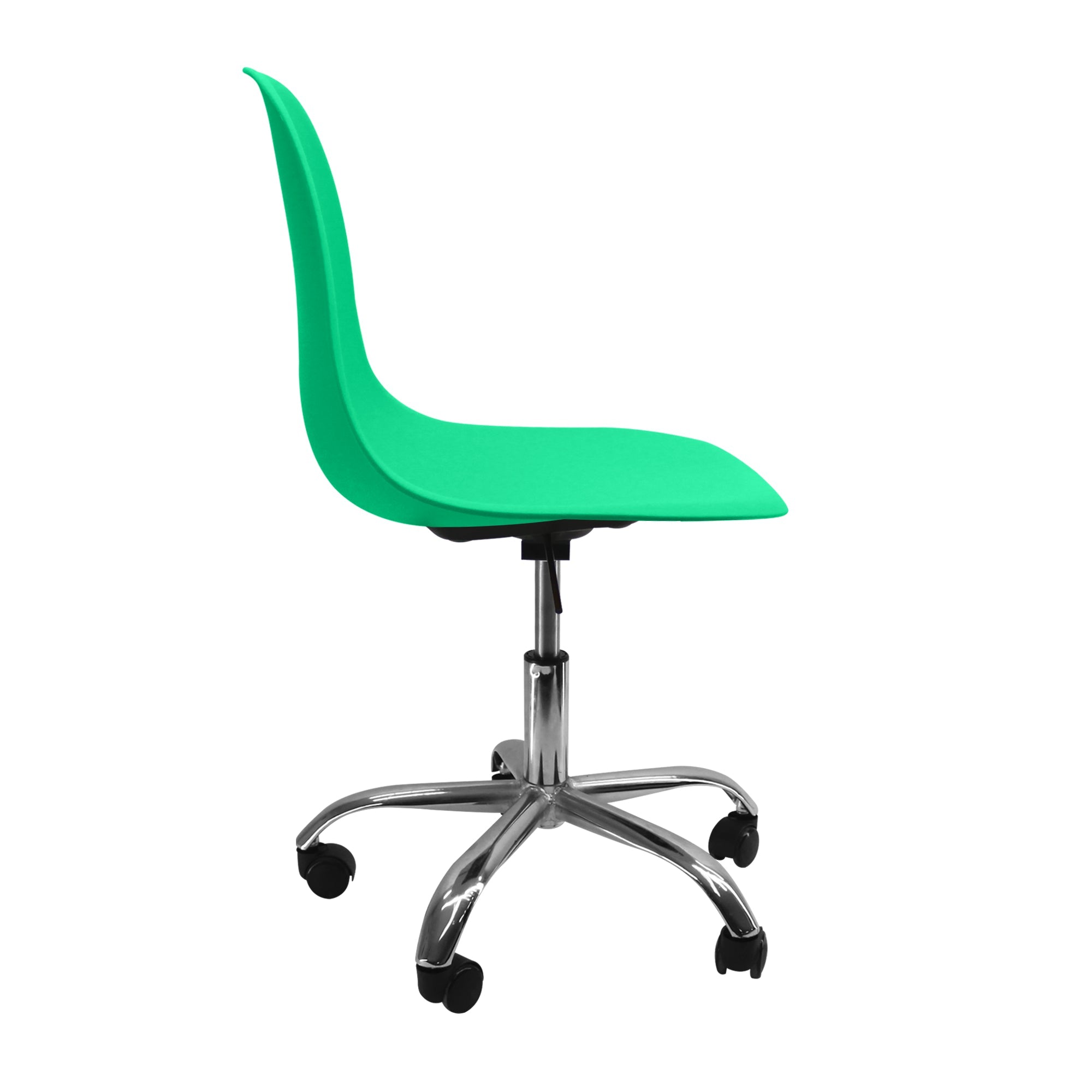 SILLA DKR CON RUEDAS TIPO EAMES VERDE MENTA BOXBIT