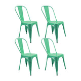 SET X 4 SILLAS TITAN TIPO TOLIX VERDE MENTA BOXBIT